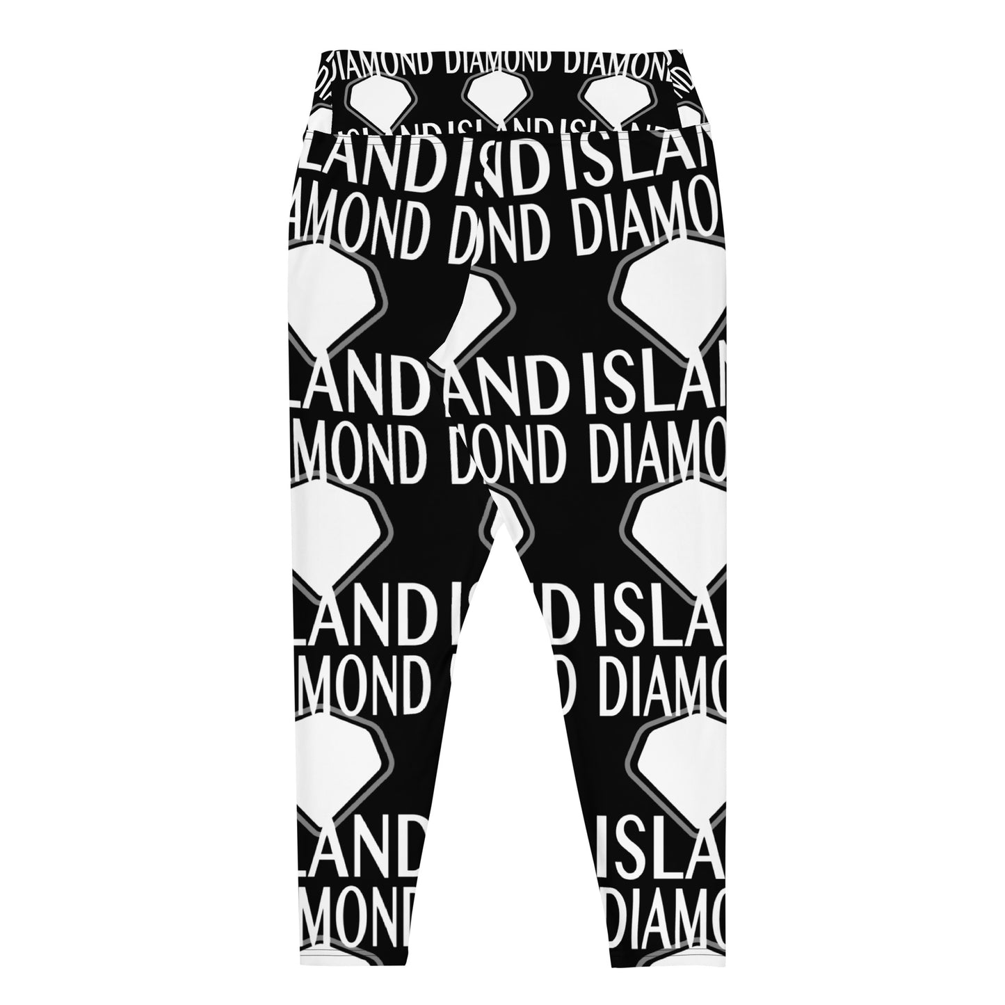 DIAMOND ISLAND Plus Size Leggings Black/ White Plus Size Leggings