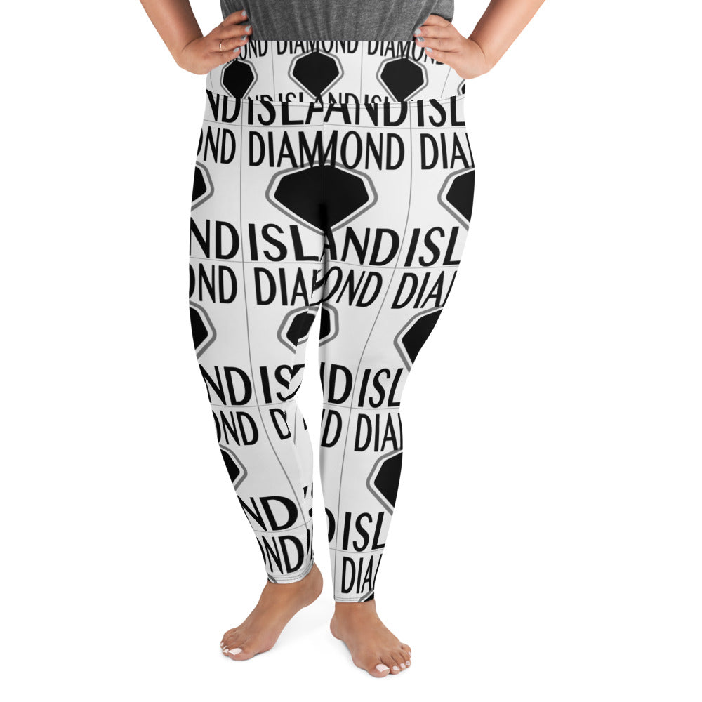 DIAMOND ISLAND   Plus Size Leggings  White/ Black