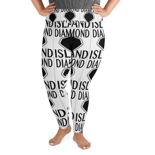 DIAMOND ISLAND   Plus Size Leggings  White/ Black