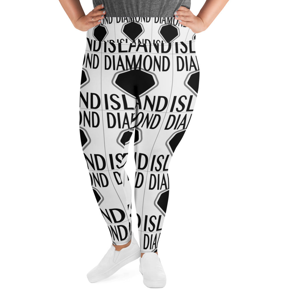 DIAMOND ISLAND   Plus Size Leggings  White/ Black