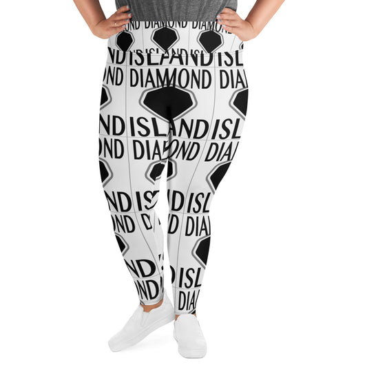 DIAMOND ISLAND   Plus Size Leggings  White/ Black