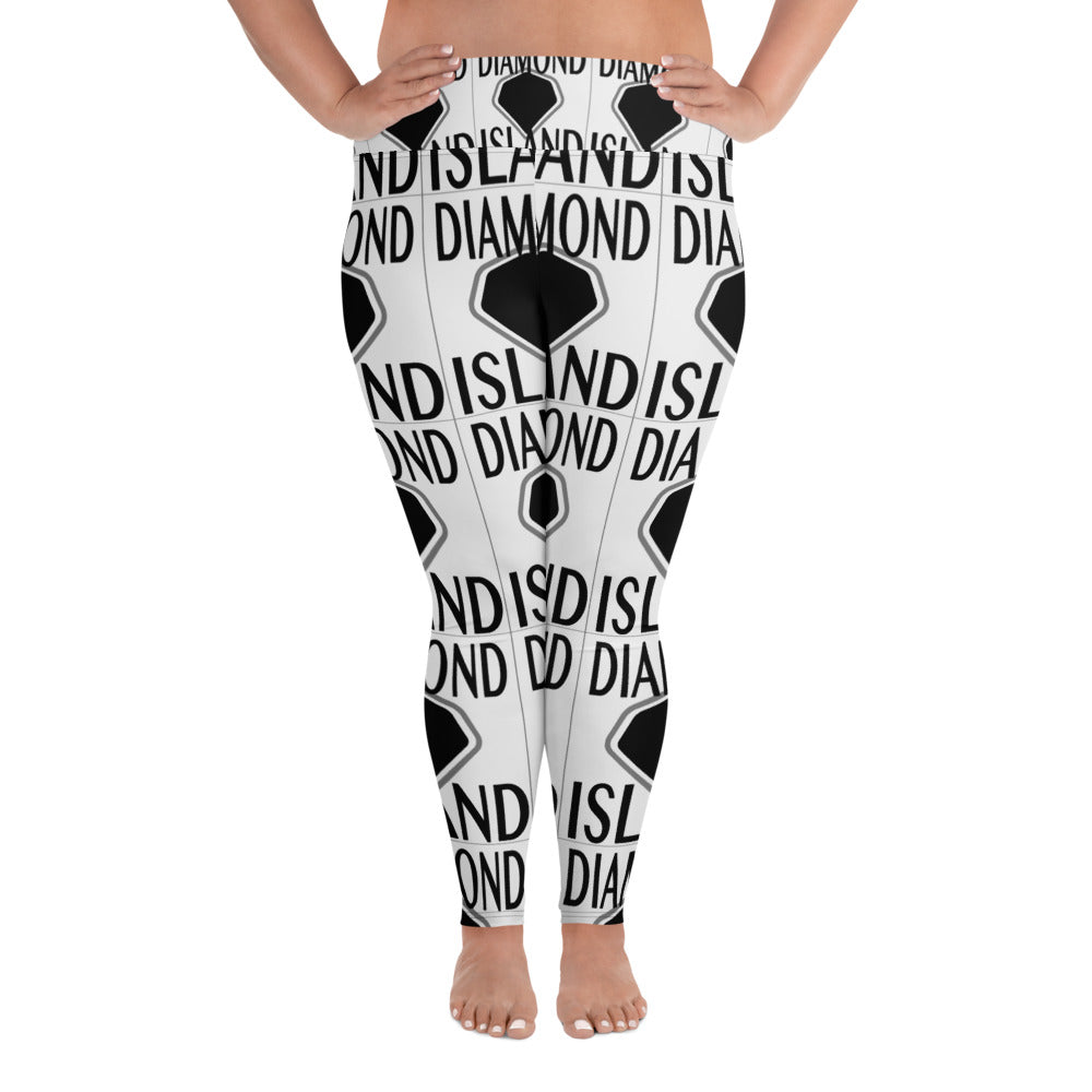 DIAMOND ISLAND   Plus Size Leggings  White/ Black