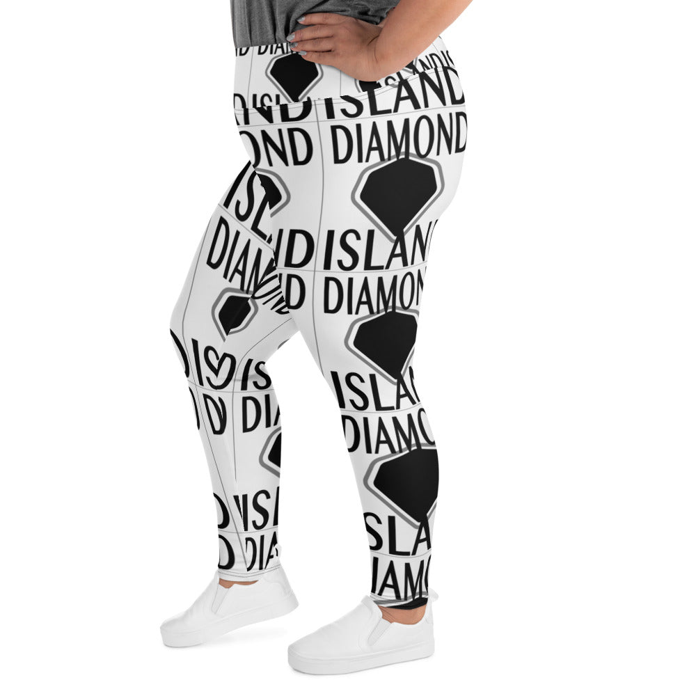 DIAMOND ISLAND   Plus Size Leggings  White/ Black