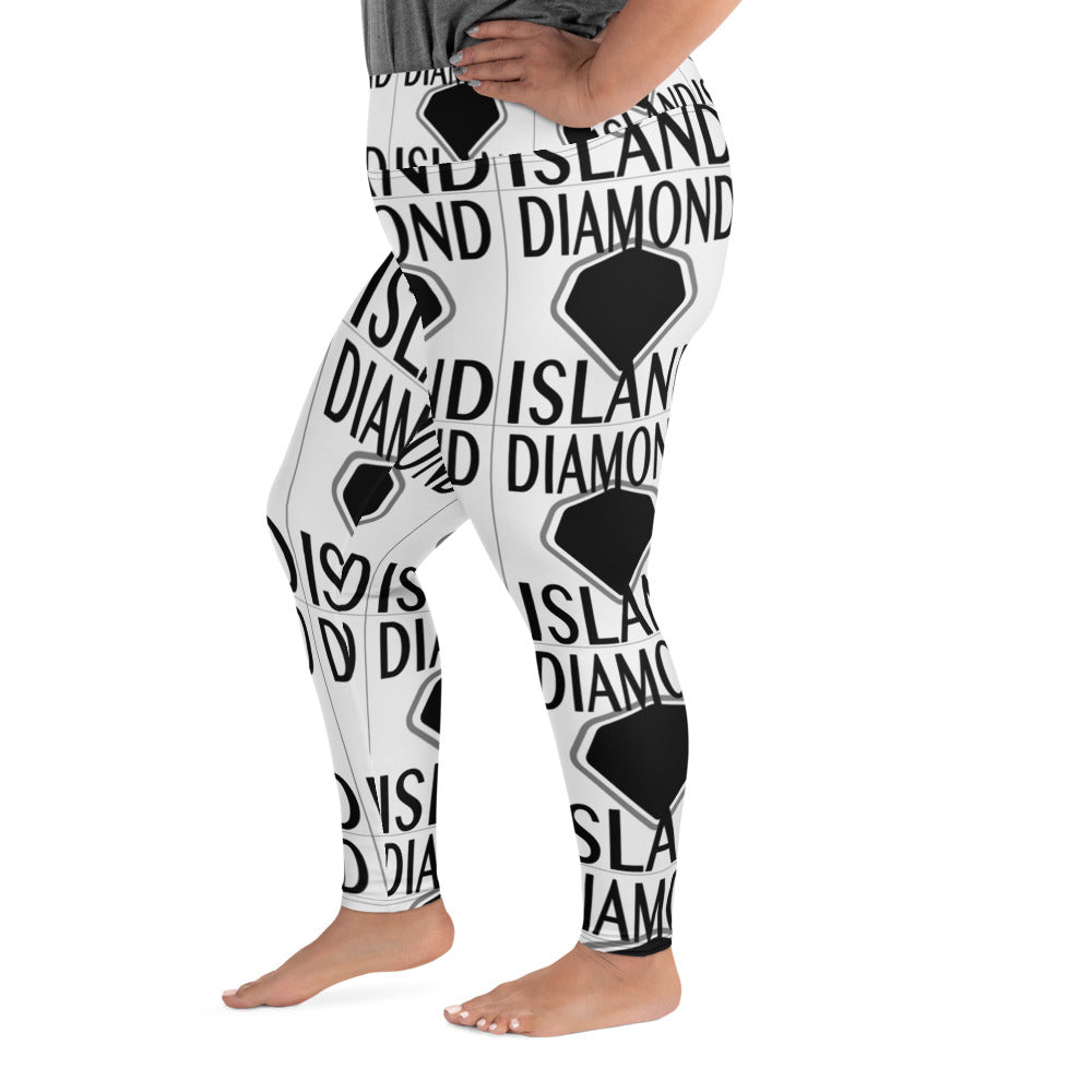 DIAMOND ISLAND   Plus Size Leggings  White/ Black