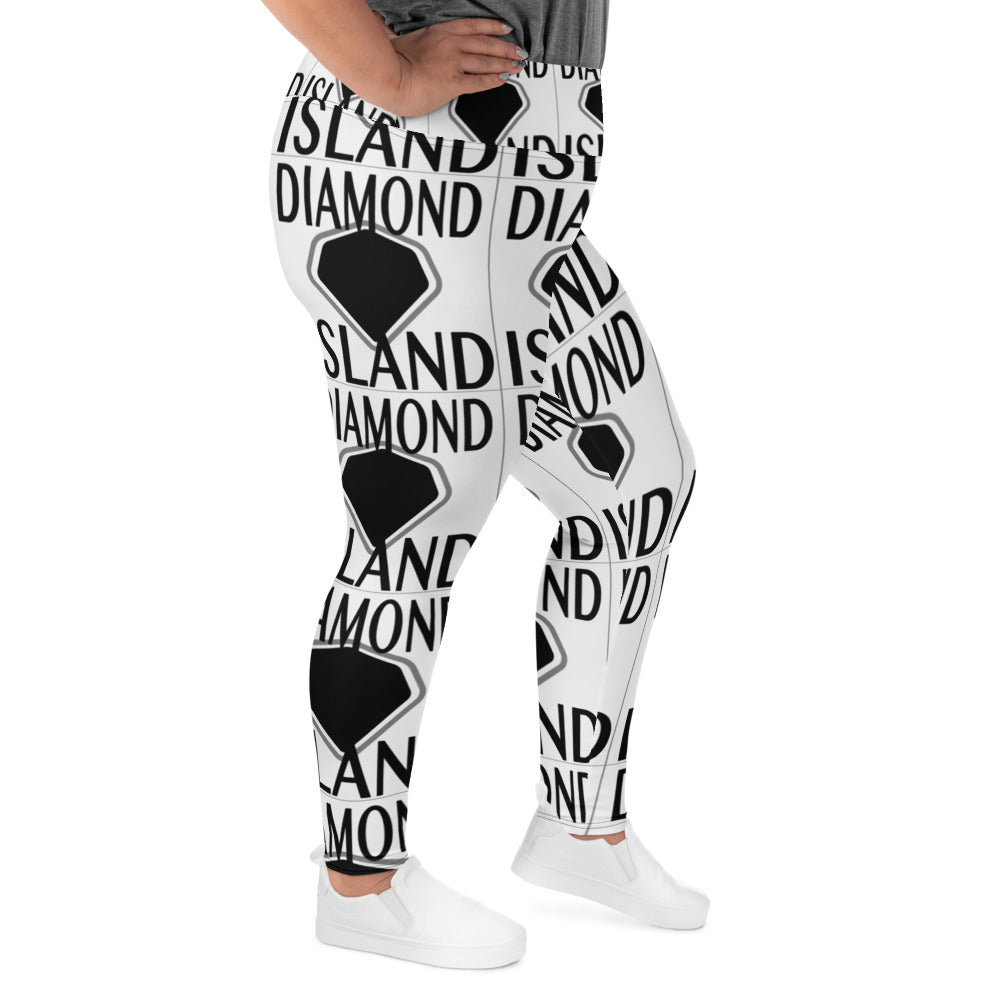 DIAMOND ISLAND   Plus Size Leggings  White/ Black