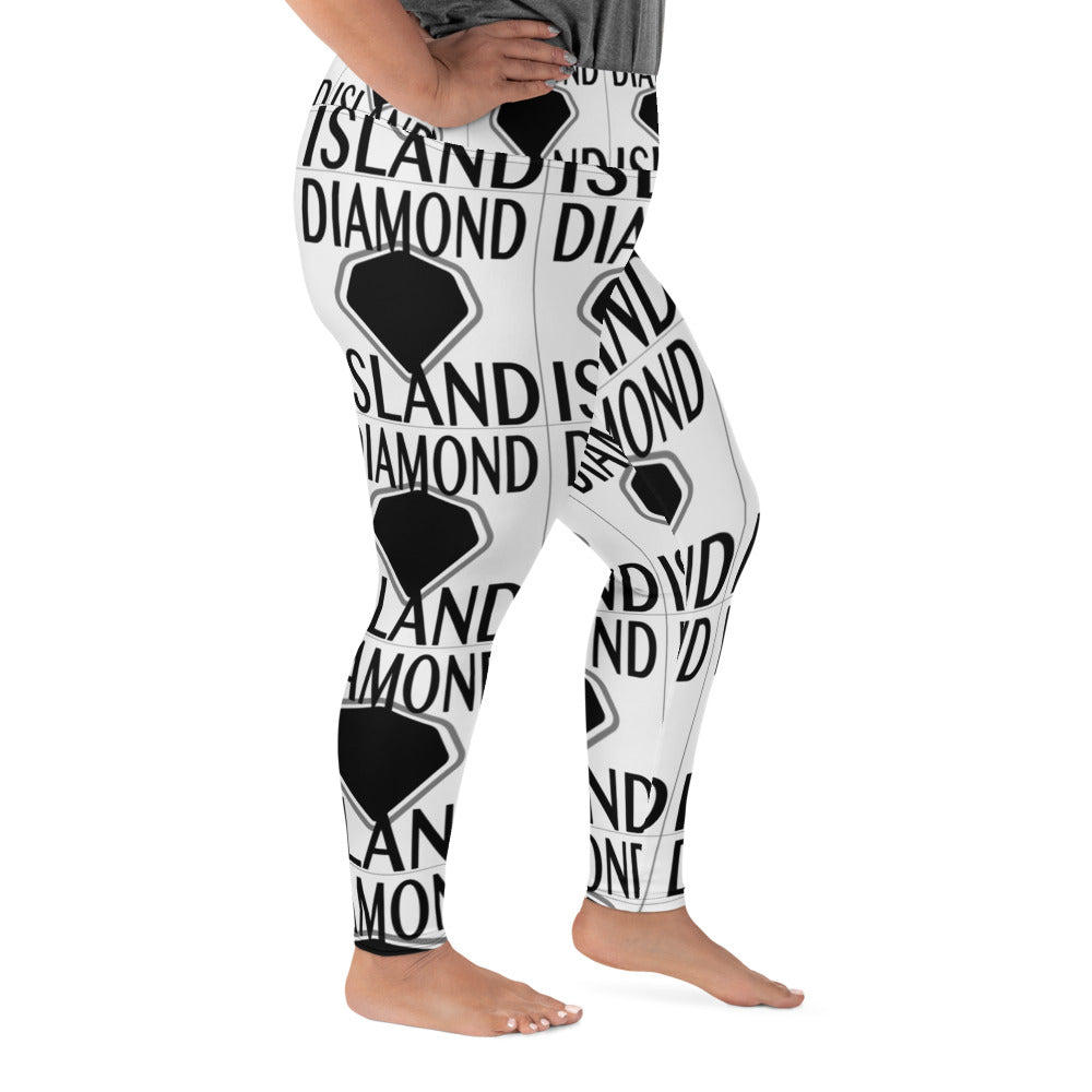 DIAMOND ISLAND   Plus Size Leggings  White/ Black