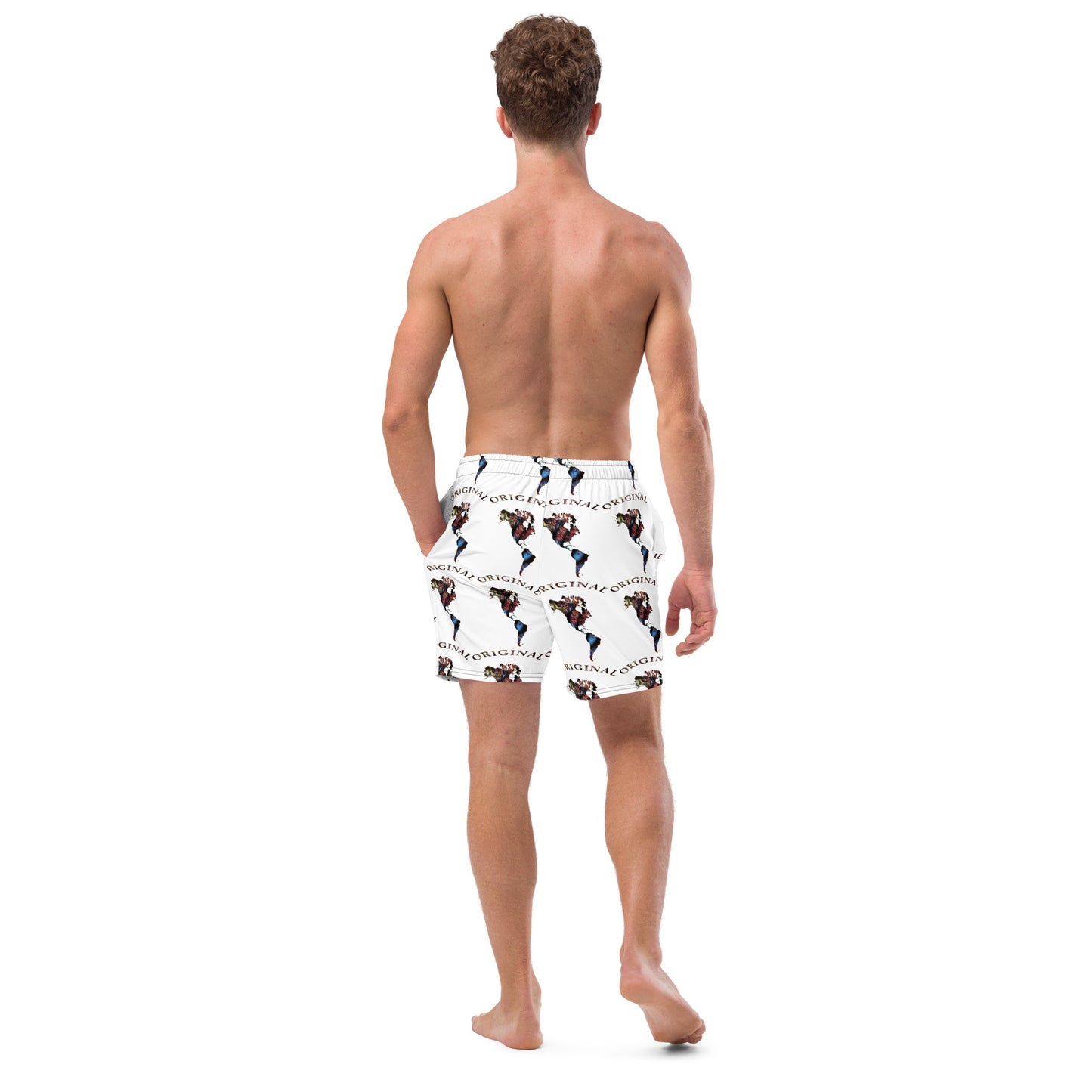 ONE ORIGINAL GEAR RECUR  Men's swim trunks   White/ Multi Color