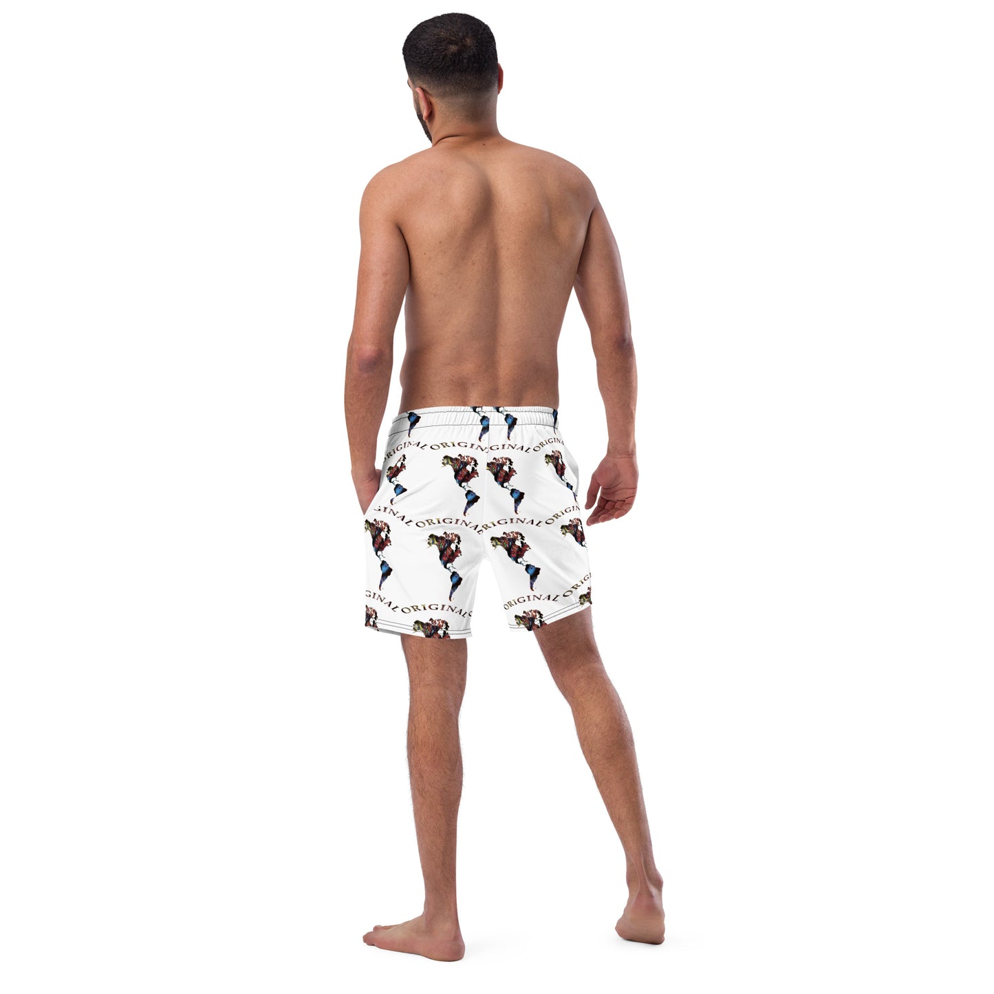 ONE ORIGINAL GEAR RECUR  Men's swim trunks   White/ Multi Color