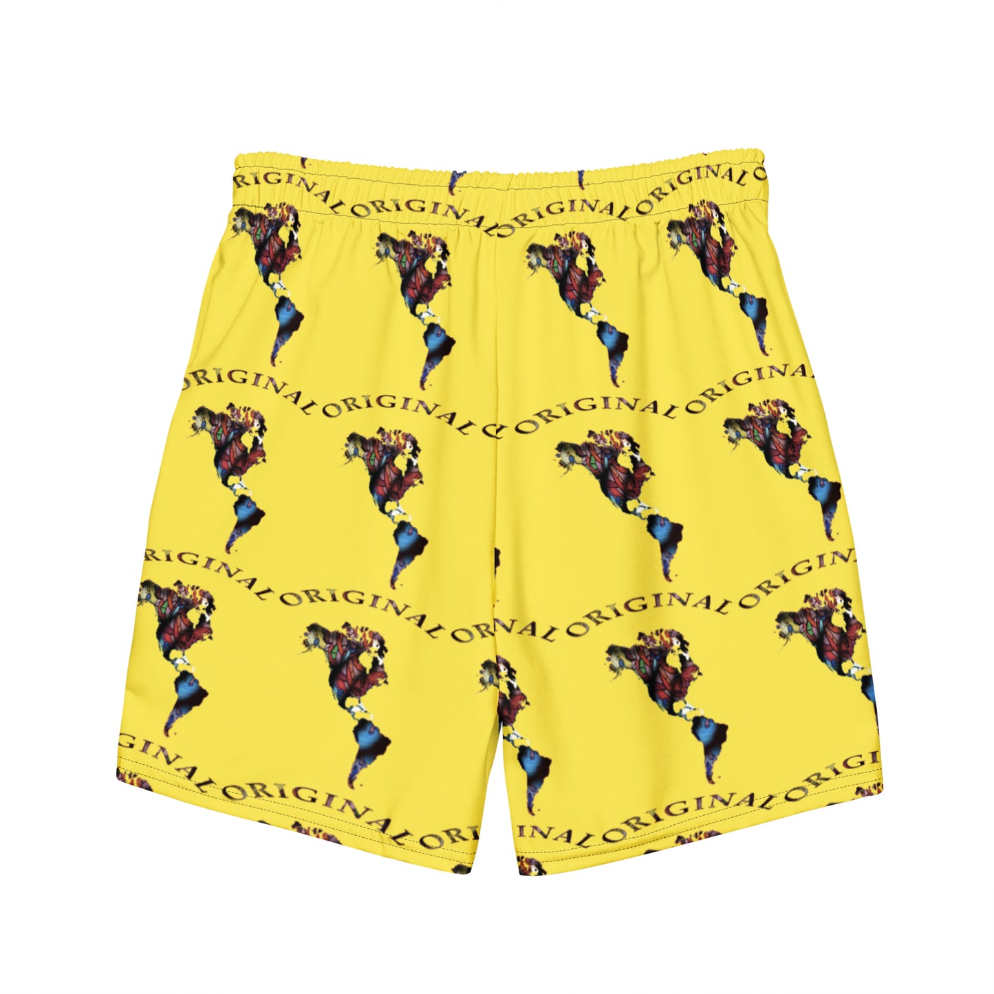 ONE ORIGINAL GEAR (SUN RISE WEAR) ECHO  Men's swim trunks  Yellow/ Multi Color