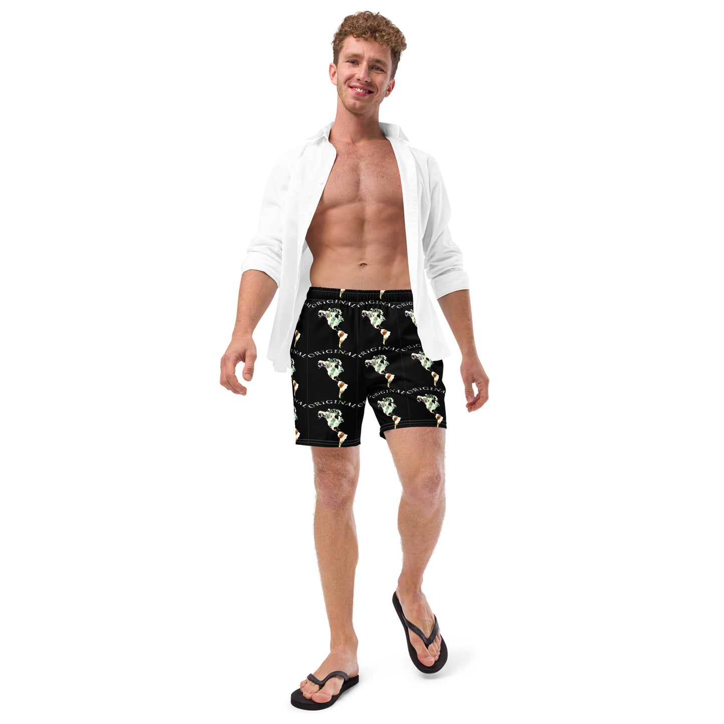 ONE ORIGINAL GEAR RECUR  Men's swim trunks   Black/ Multi Color