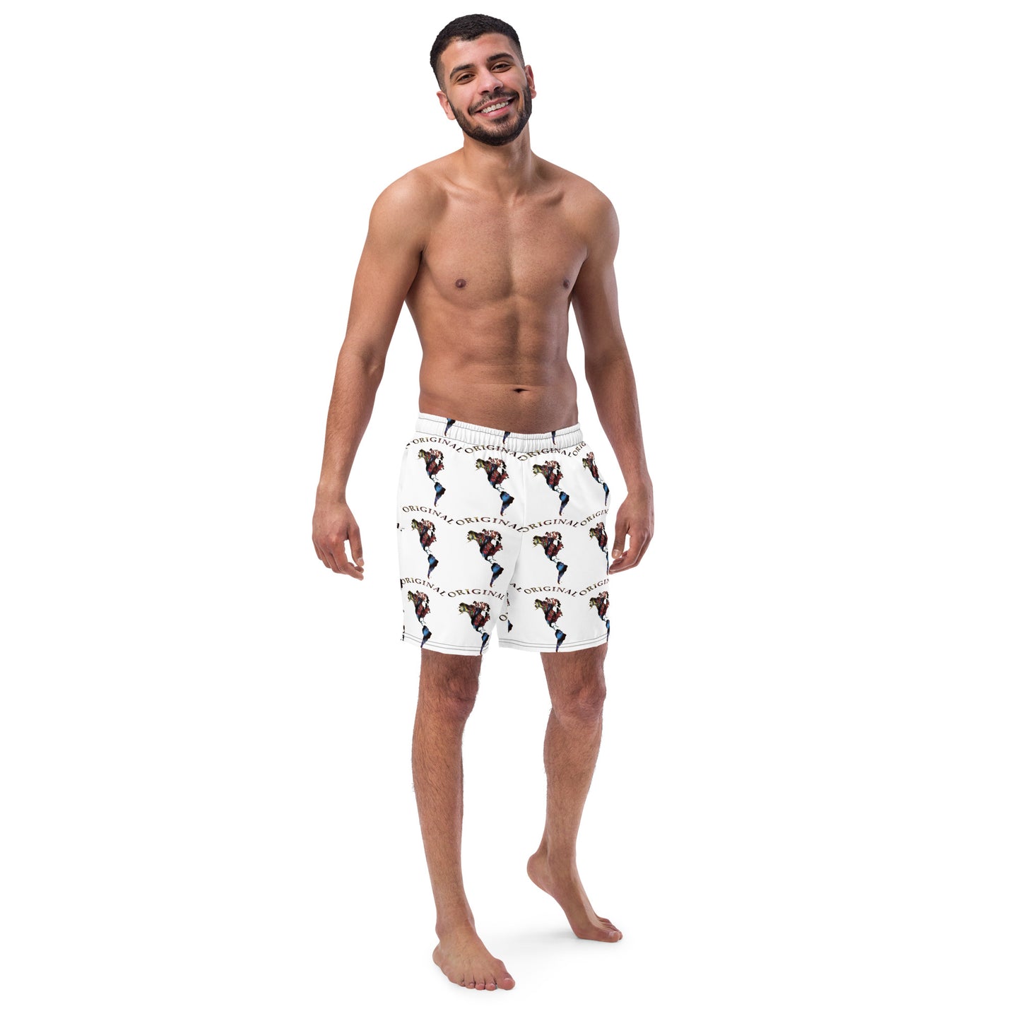 ONE ORIGINAL GEAR RECUR  Men's swim trunks   White/ Multi Color