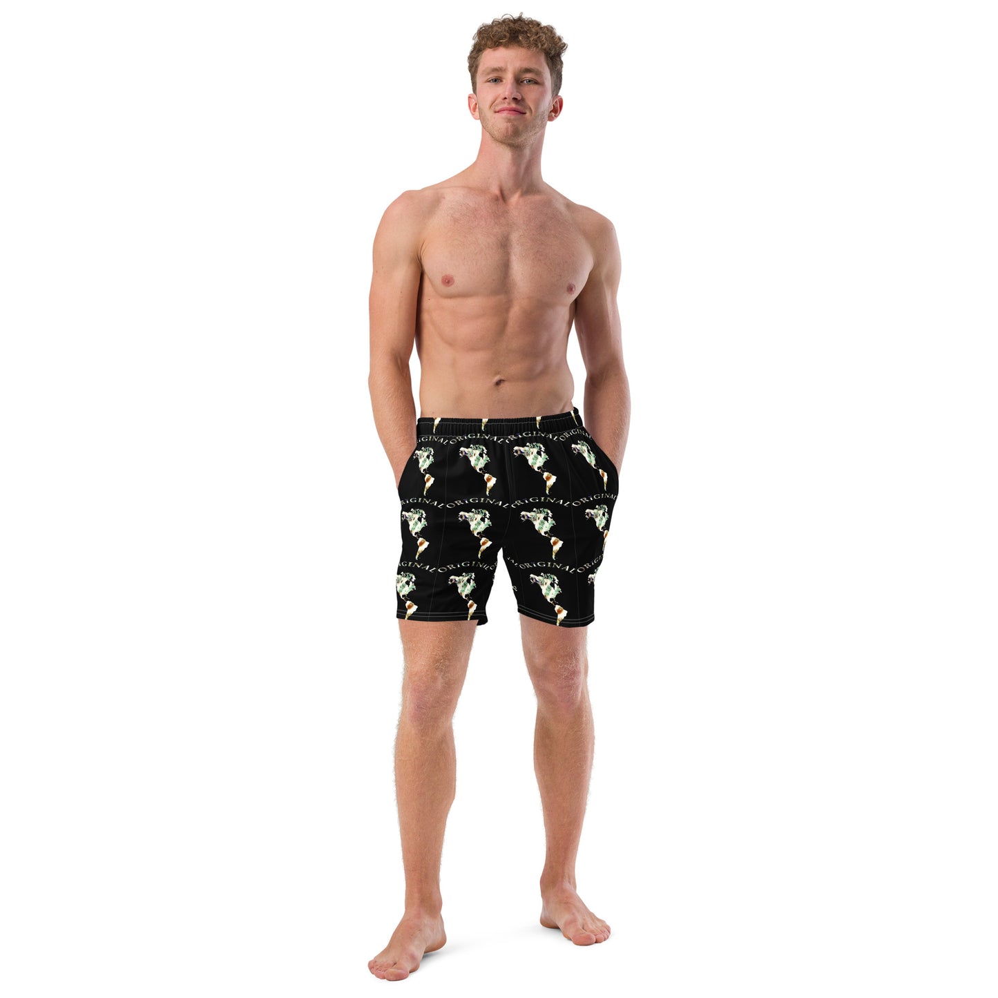 ONE ORIGINAL GEAR RECUR  Men's swim trunks   Black/ Multi Color