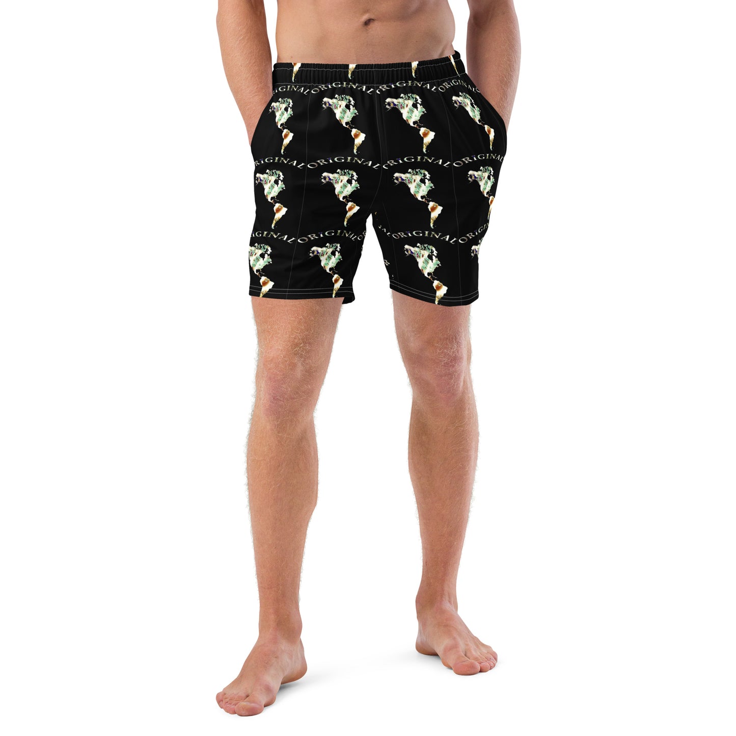 ONE ORIGINAL GEAR RECUR  Men's swim trunks   Black/ Multi Color