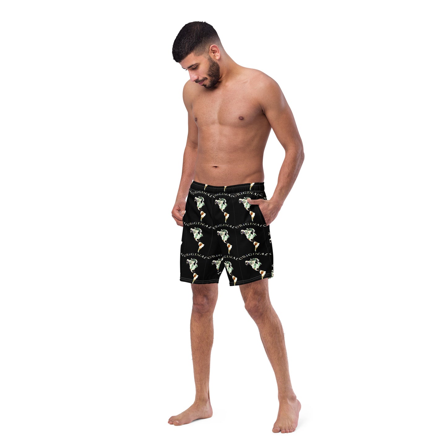 ONE ORIGINAL GEAR RECUR  Men's swim trunks   Black/ Multi Color