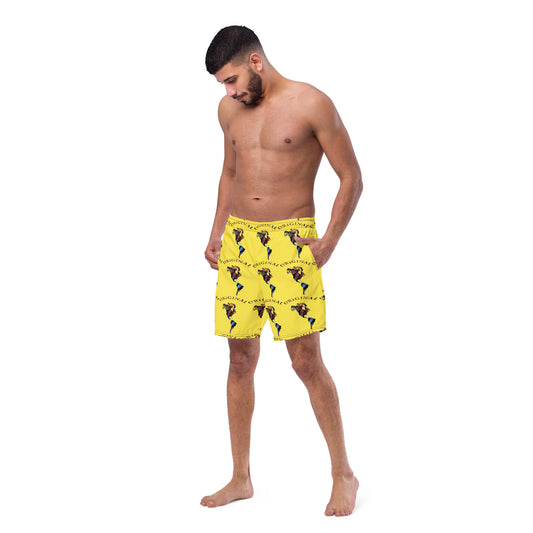 ONE ORIGINAL GEAR (SUN RISE WEAR) ECHO  Men's swim trunks  Yellow/ Multi Color
