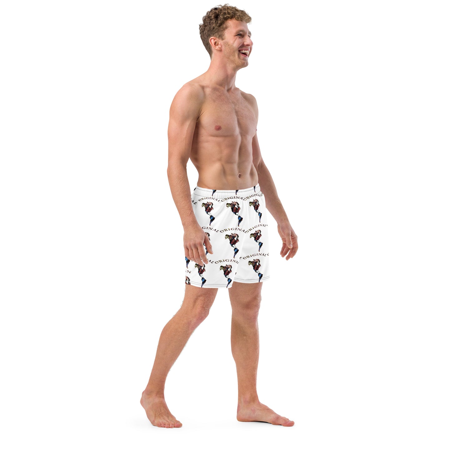 ONE ORIGINAL GEAR RECUR  Men's swim trunks   White/ Multi Color
