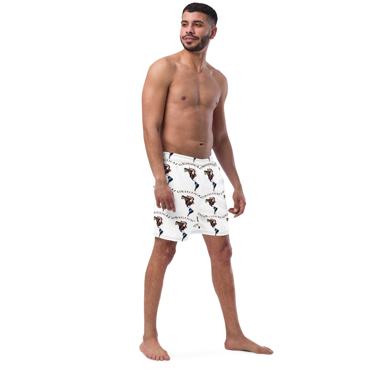 ONE ORIGINAL GEAR RECUR  Men's swim trunks   White/ Multi Color