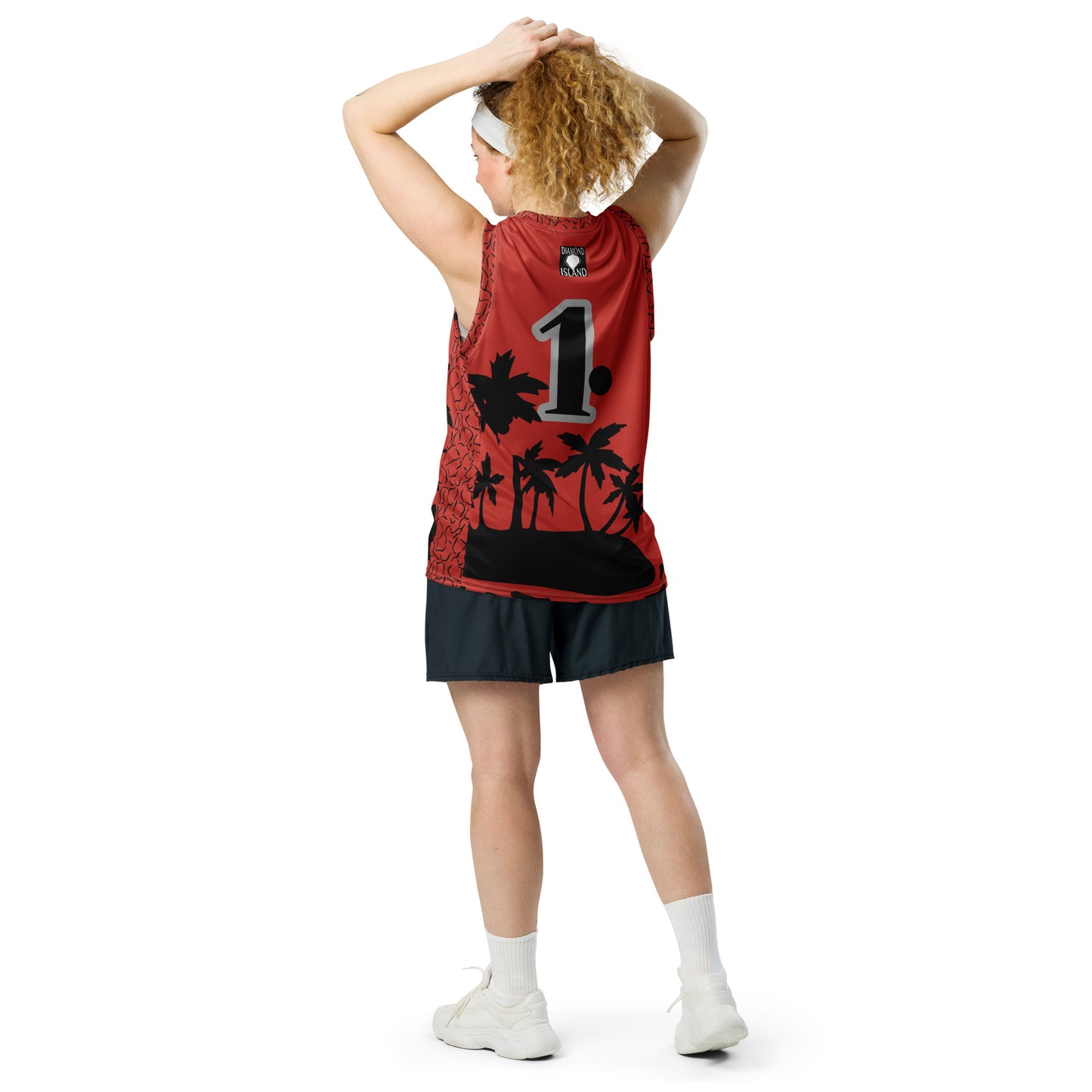 DIAMOND ISLAND ATHLETES EDITION  unisex basketball jersey (red)