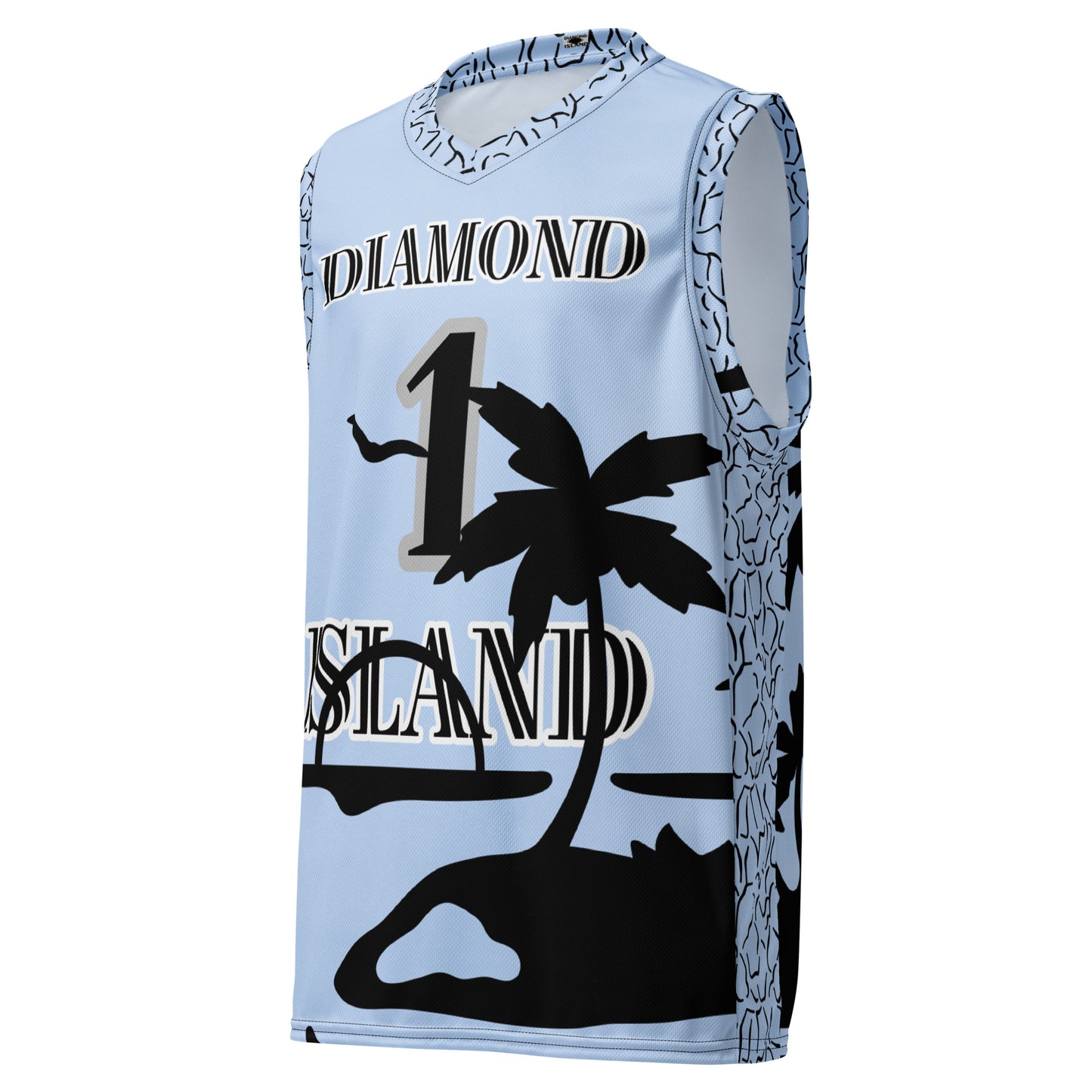 DIAMOND ISLAND ATHLETES EDITION  unisex basketball jersey (light blue)