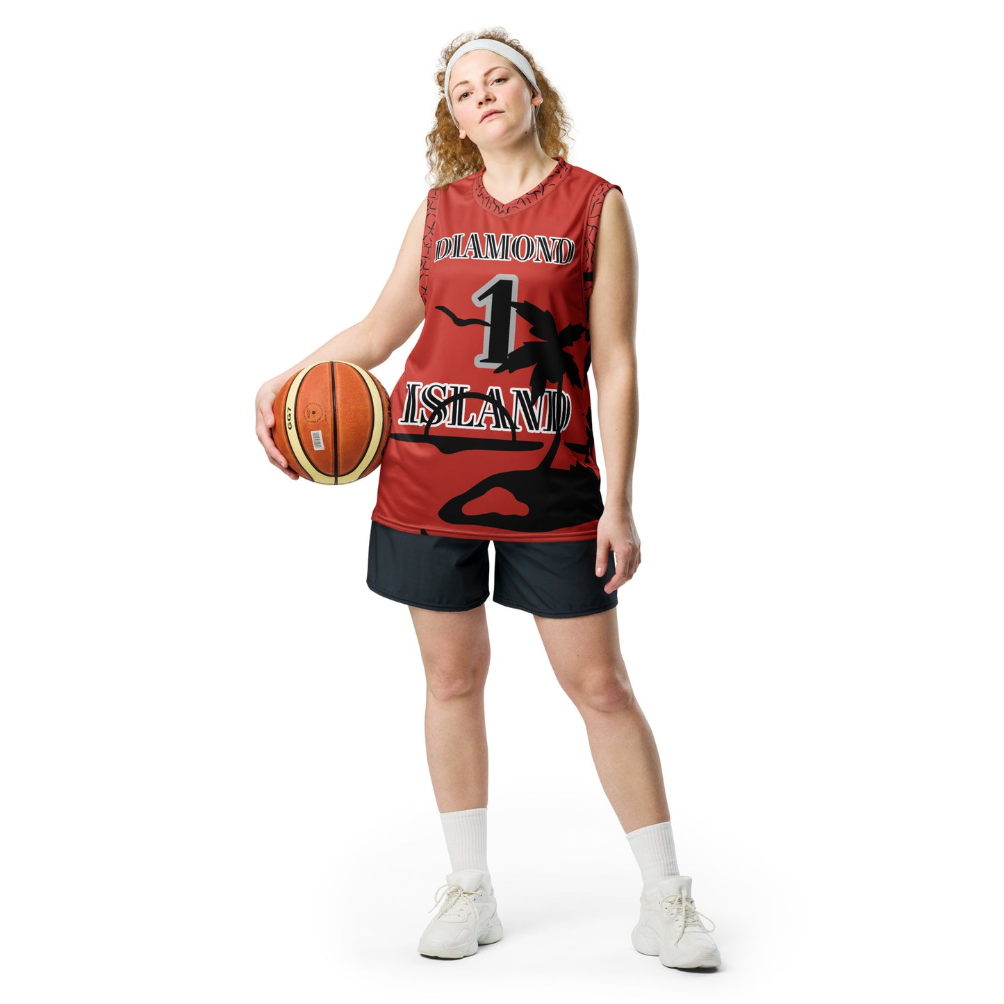 DIAMOND ISLAND ATHLETES EDITION  unisex basketball jersey (red)