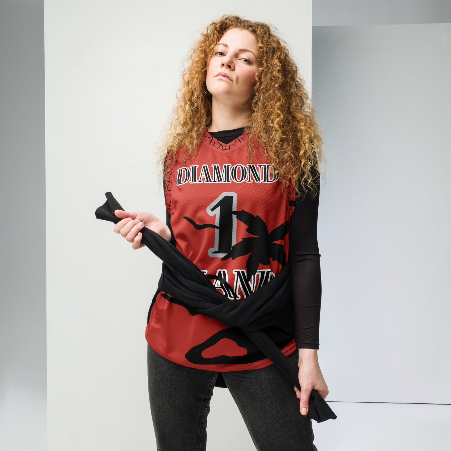 DIAMOND ISLAND ATHLETES EDITION  unisex basketball jersey (red)