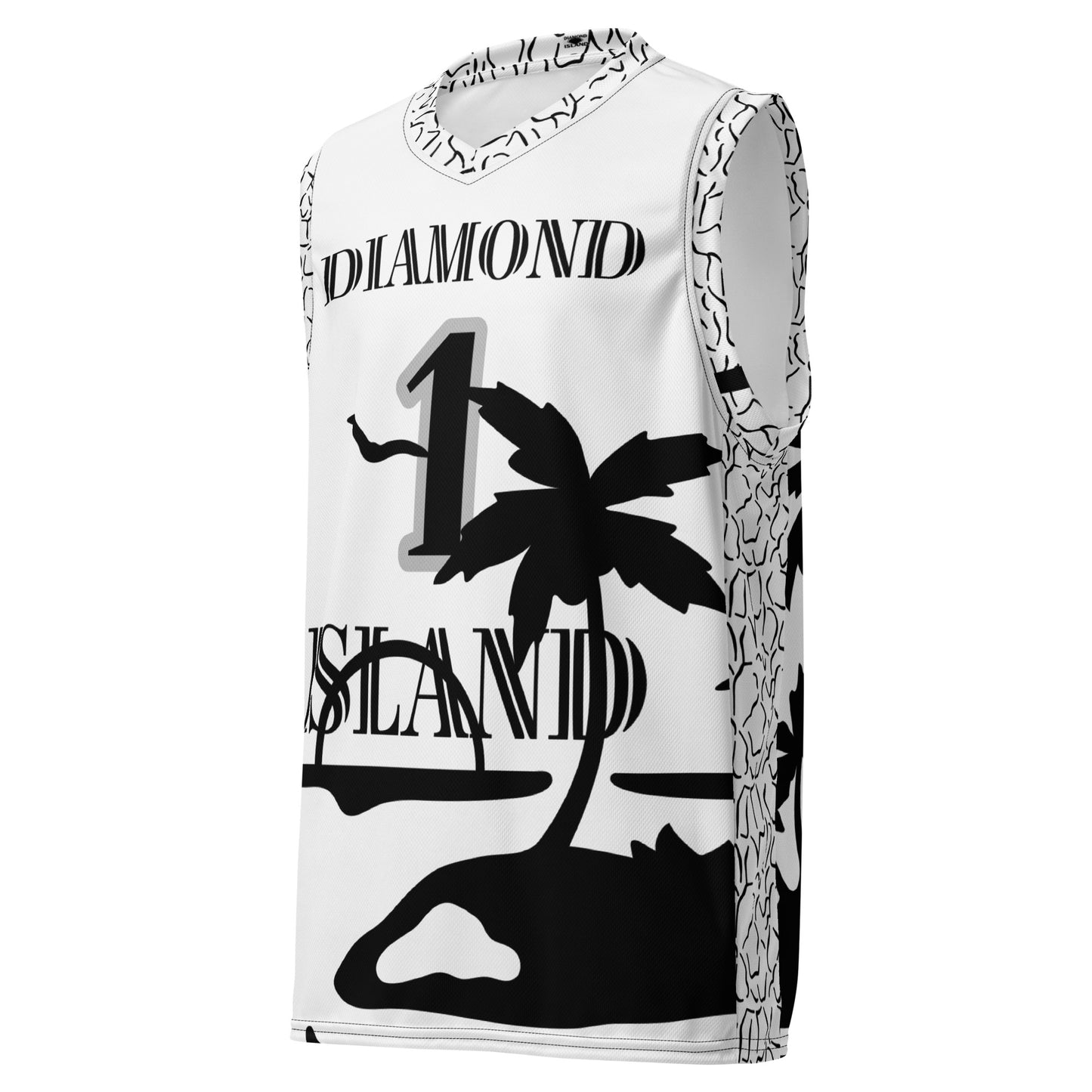 DIAMOND ISLAND ATHLETES EDITION  unisex basketball jersey (white)