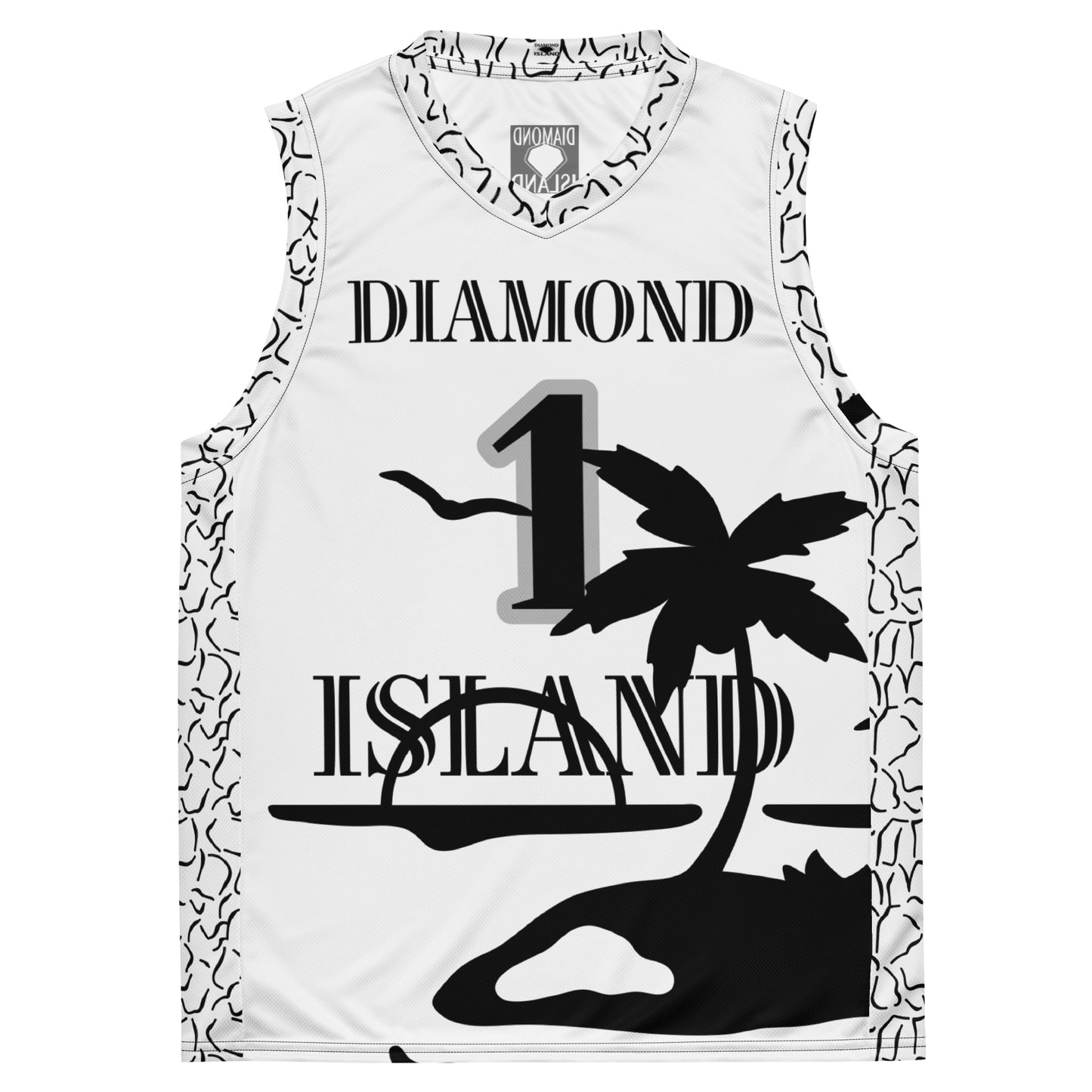 DIAMOND ISLAND ATHLETES EDITION  unisex basketball jersey (white)