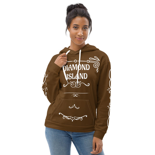 DIAMOND ISLAND DESIGNER  Unisex Hoodie (brown)