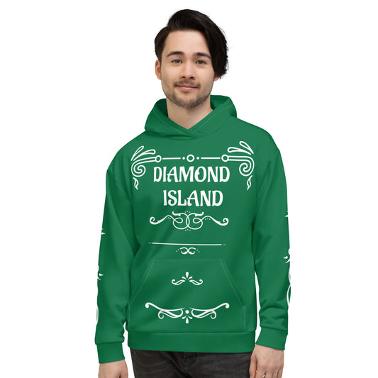DIAMOND ISLAND DESIGNER  Unisex Hoodie (green)