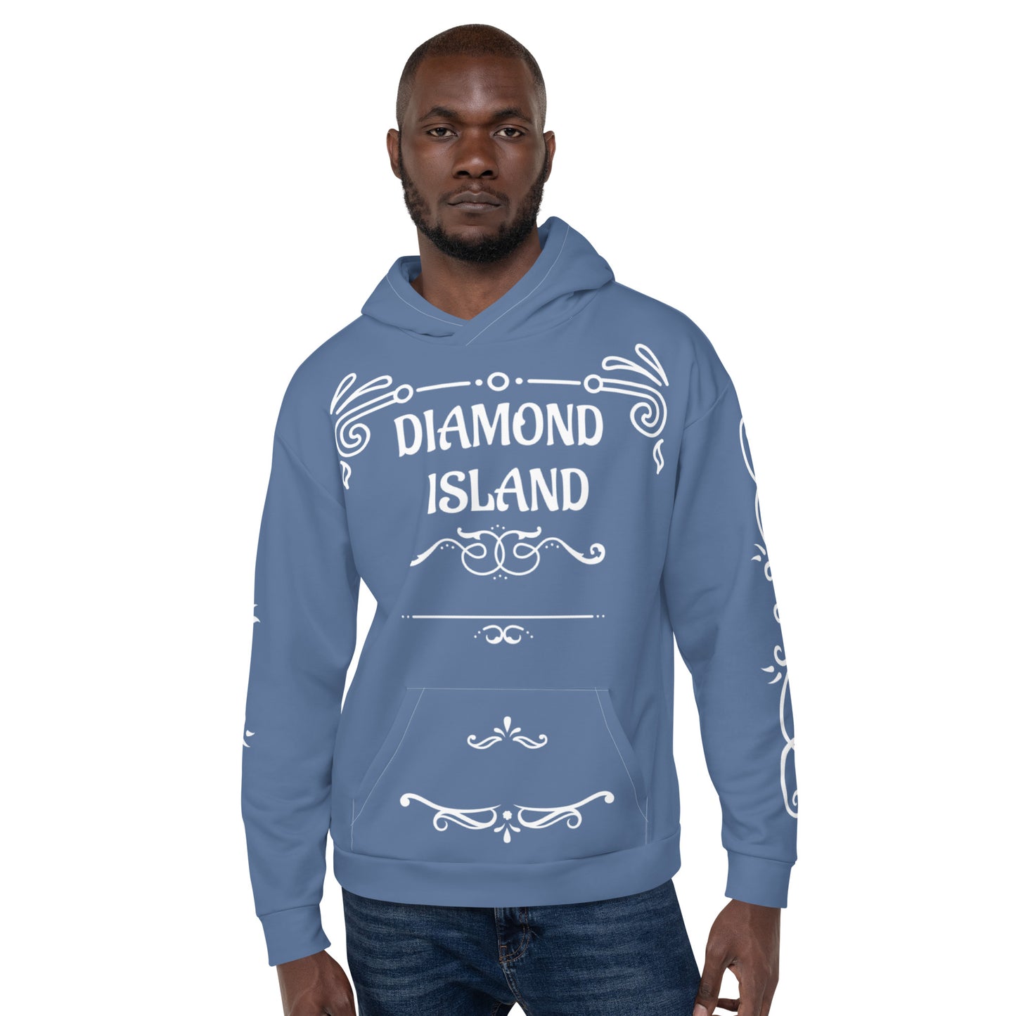 DIAMOND ISLAND DESIGNER  Unisex Hoodie (blue)