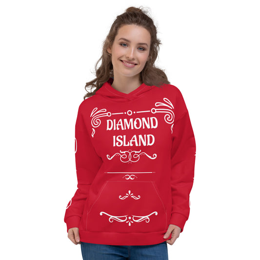 DIAMOND ISLAND DESIGNER  Unisex Hoodie (red)