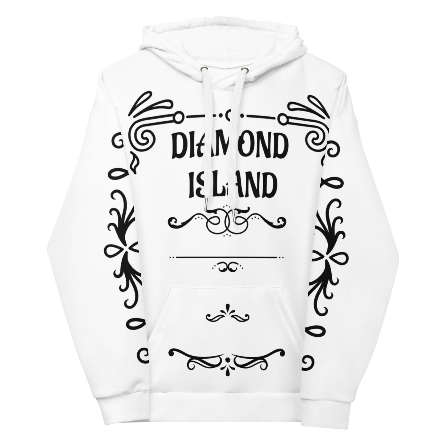 DIAMOND ISLAND DESIGNER  Unisex Hoodie (white)