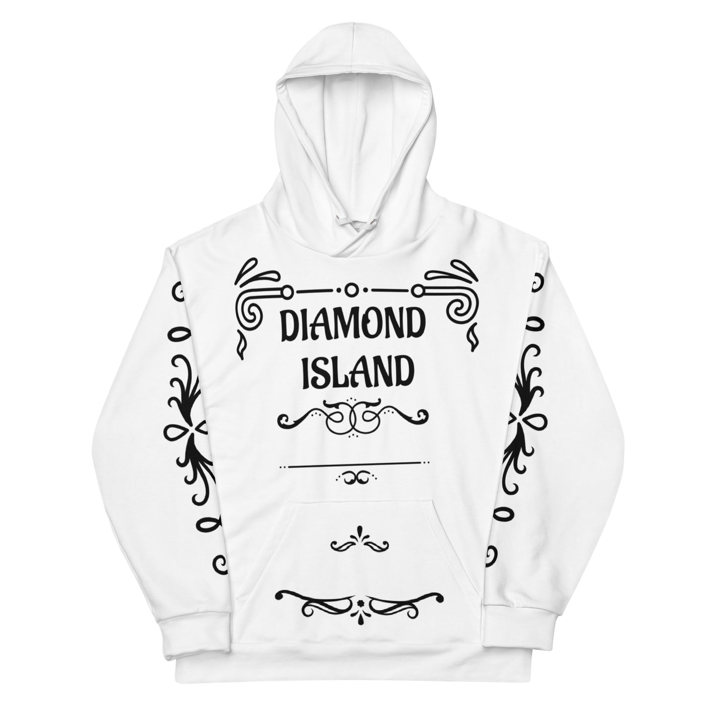 DIAMOND ISLAND DESIGNER  Unisex Hoodie (white)