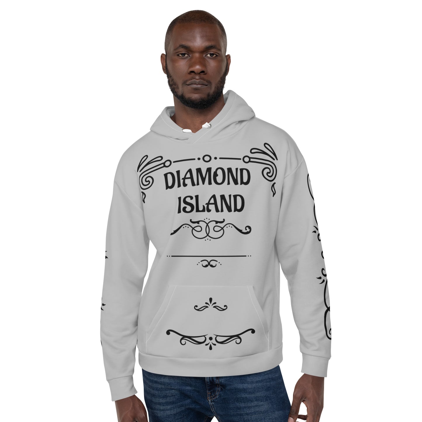 DIAMOND ISLAND DESIGNER  Unisex Hoodie (gray)