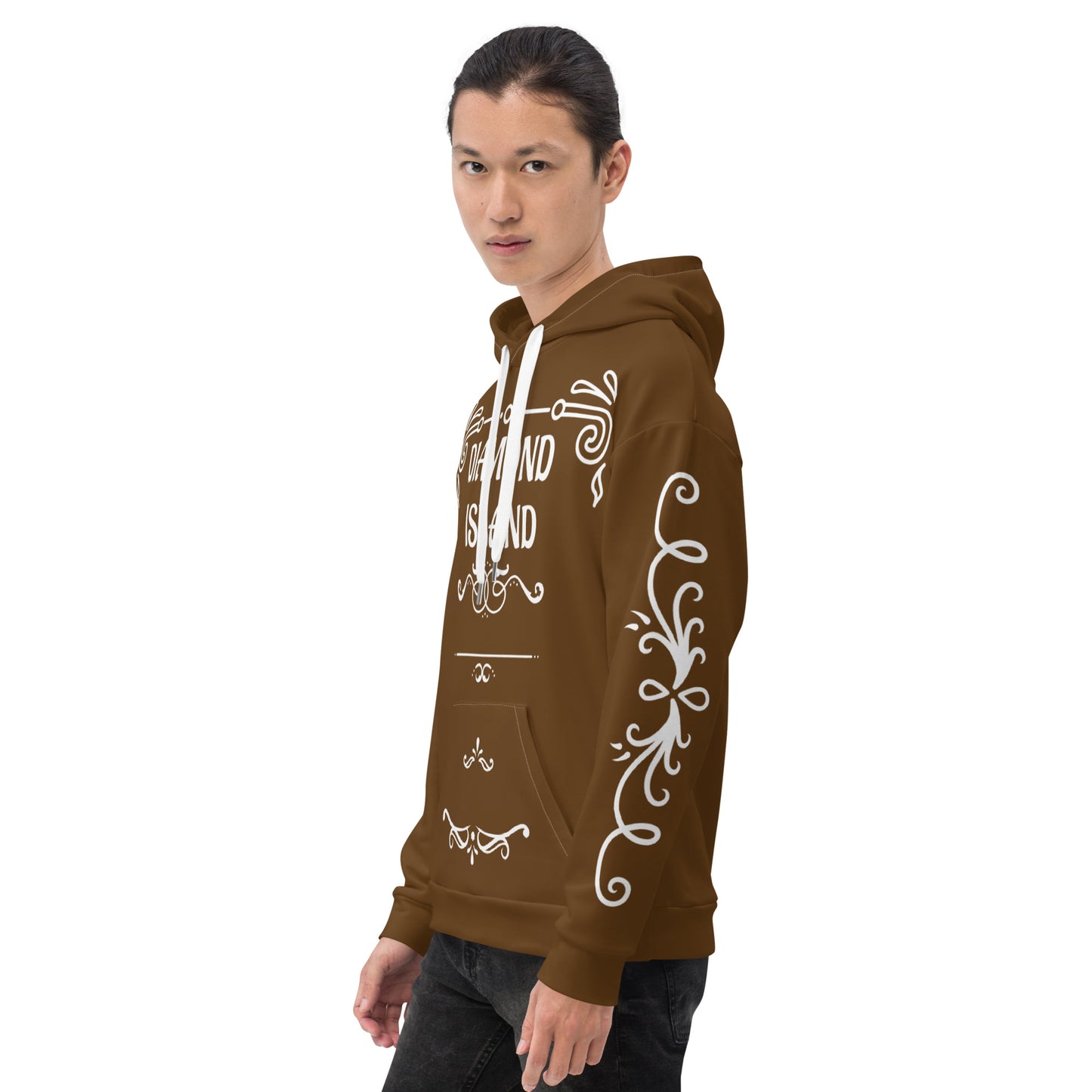 DIAMOND ISLAND DESIGNER  Unisex Hoodie (brown)