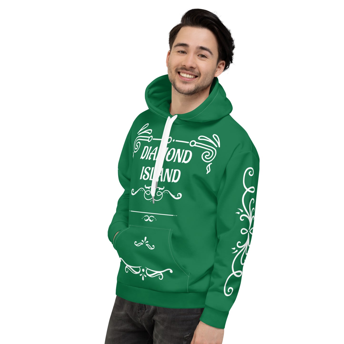 DIAMOND ISLAND DESIGNER  Unisex Hoodie (green)