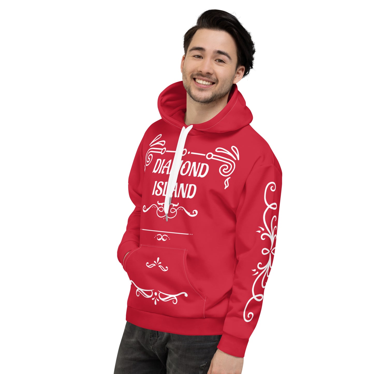 DIAMOND ISLAND DESIGNER  Unisex Hoodie (red)