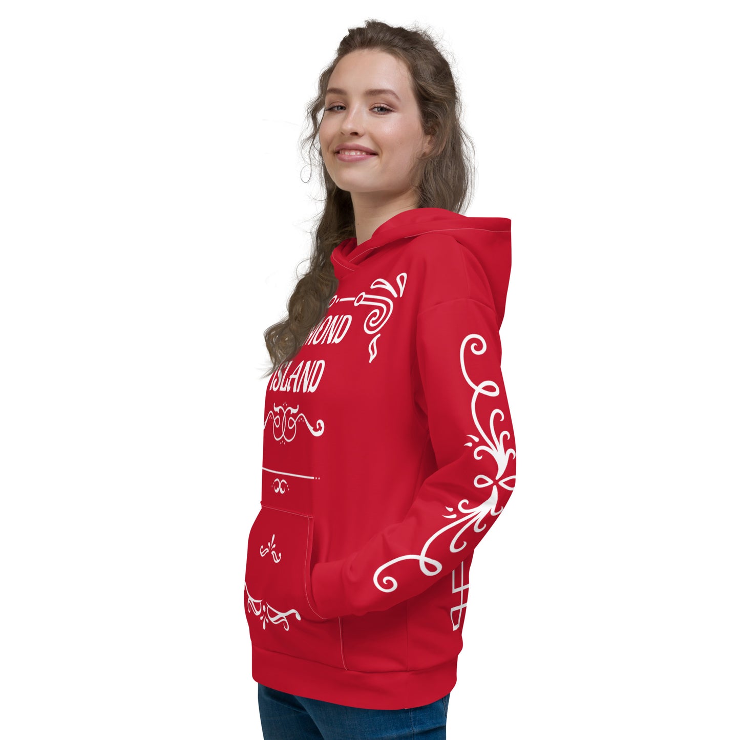 DIAMOND ISLAND DESIGNER  Unisex Hoodie (red)