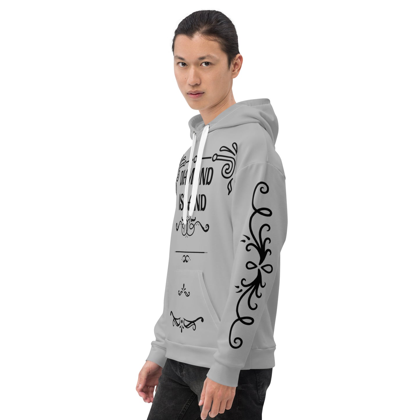 DIAMOND ISLAND DESIGNER  Unisex Hoodie (gray)