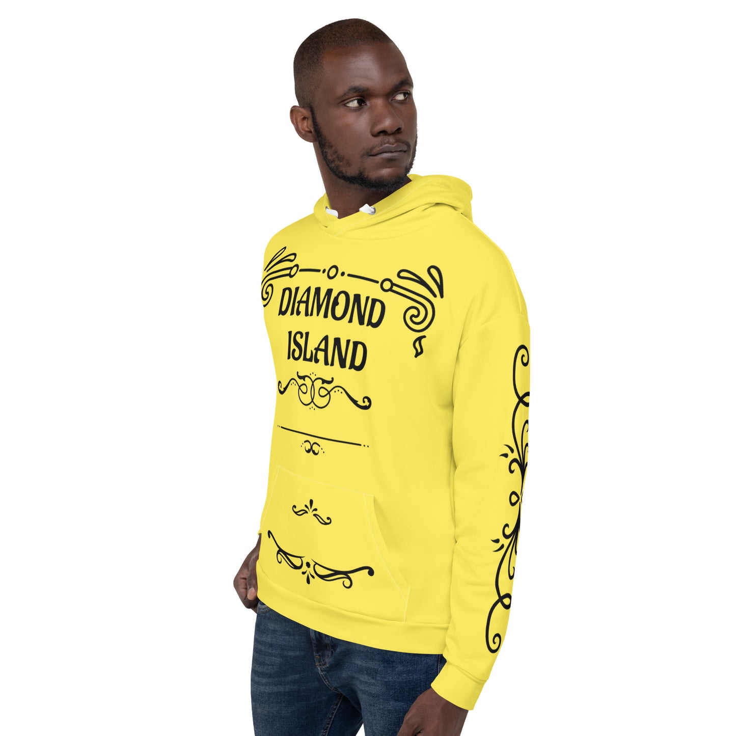 DIAMOND ISLAND DESIGNER Unisex Hoodie (yellow)