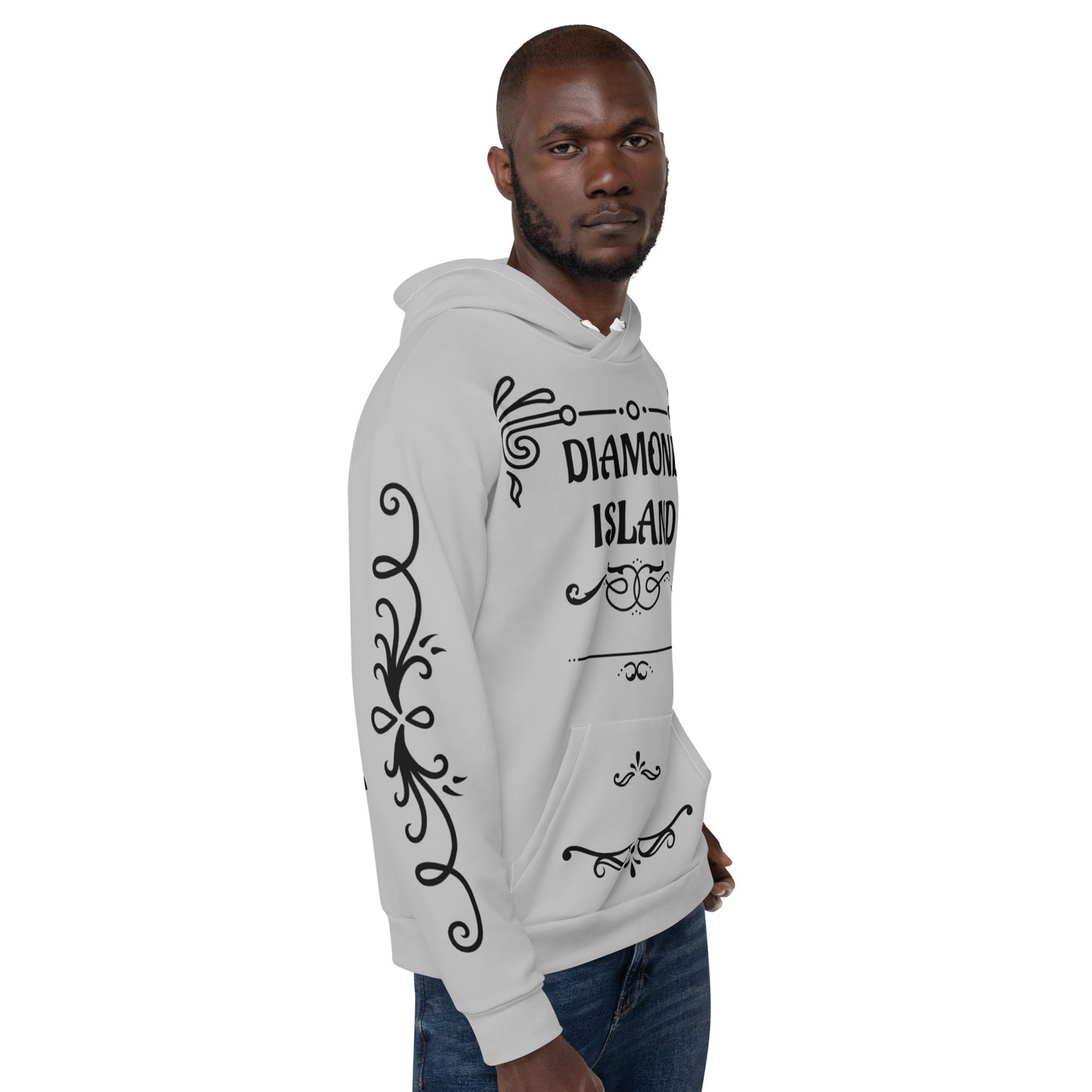 DIAMOND ISLAND DESIGNER  Unisex Hoodie (gray)