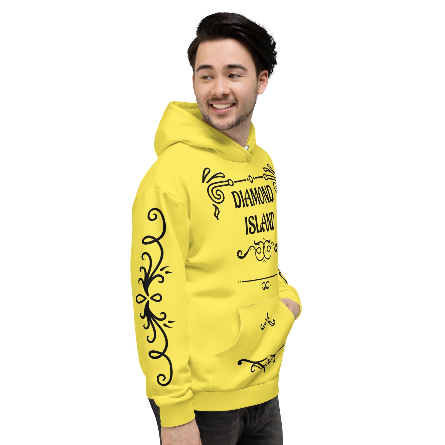 DIAMOND ISLAND DESIGNER Unisex Hoodie (yellow)