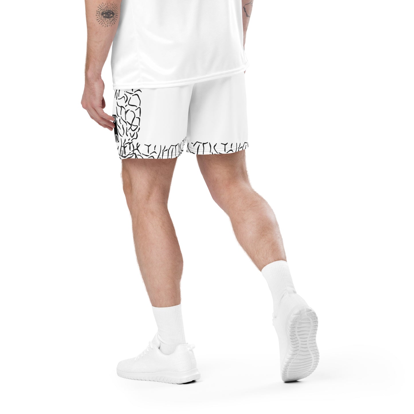DIAMOND ISLAND ATHLETES EDITION  Unisex mesh shorts (white)
