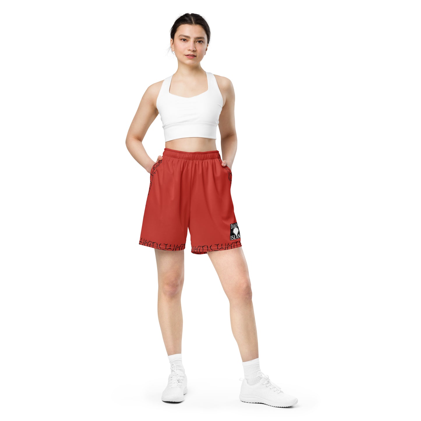 DIAMOND ISLAND ATHLETES EDITION  Unisex mesh shorts (red)