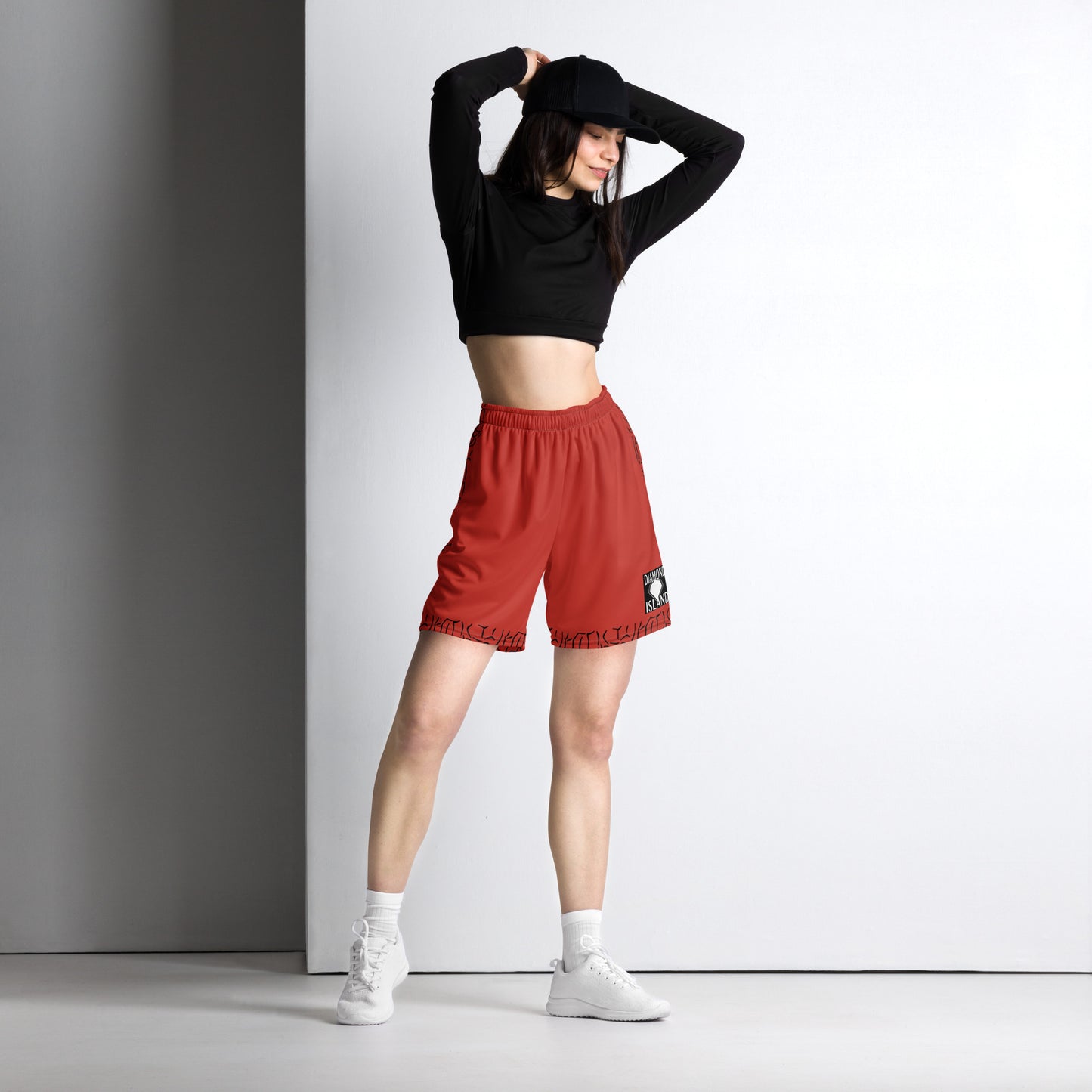 DIAMOND ISLAND ATHLETES EDITION  Unisex mesh shorts (red)