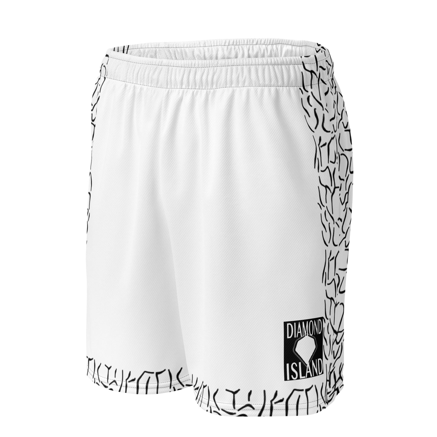 DIAMOND ISLAND ATHLETES EDITION  Unisex mesh shorts (white)