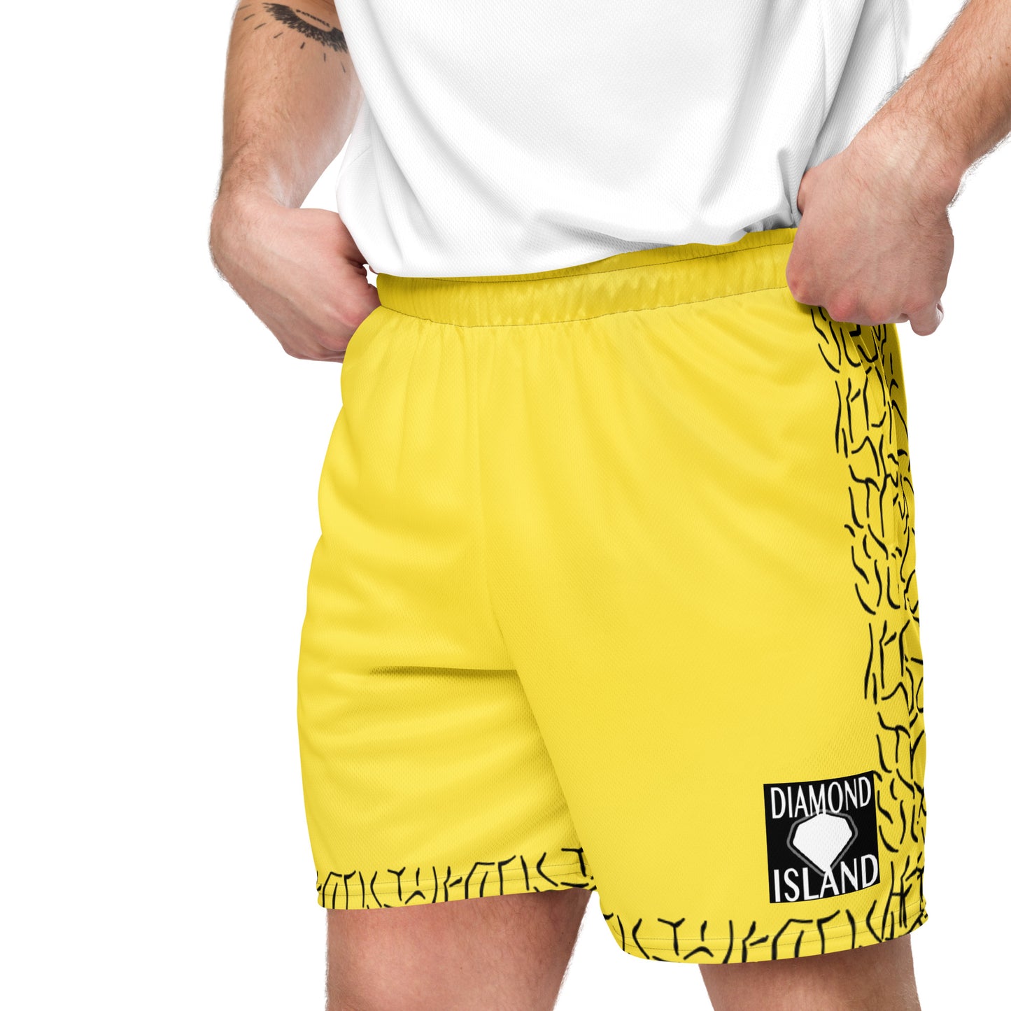 DIAMOND ISLAND ATHLETES EDITION  Unisex mesh shorts (yellow)