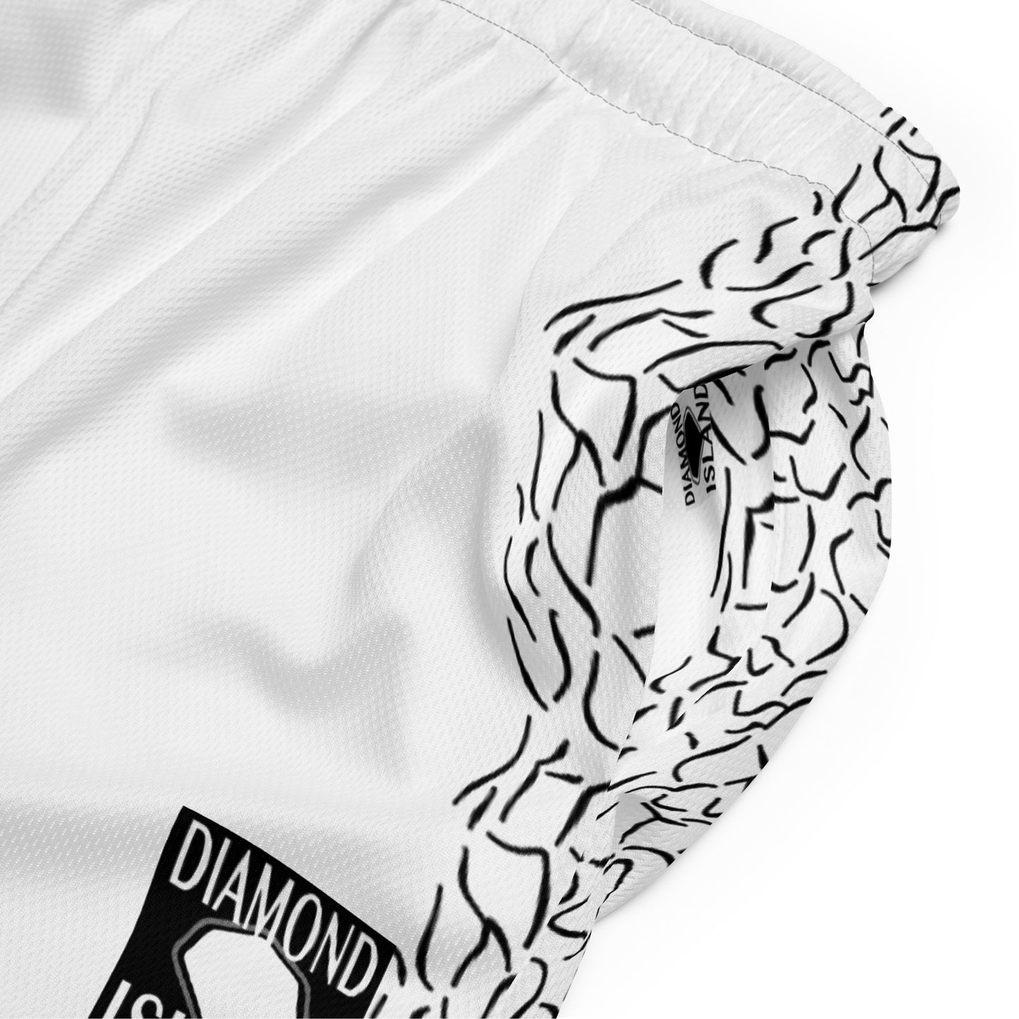 DIAMOND ISLAND ATHLETES EDITION  Unisex mesh shorts (white)