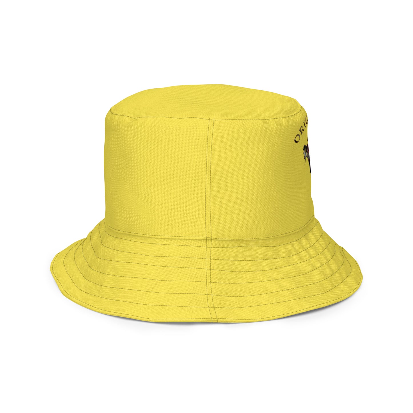 ONE ORIGINAL GEAR (SUN RISE WEAR)  Reversible bucket hat   Yellow/ Multi Color
