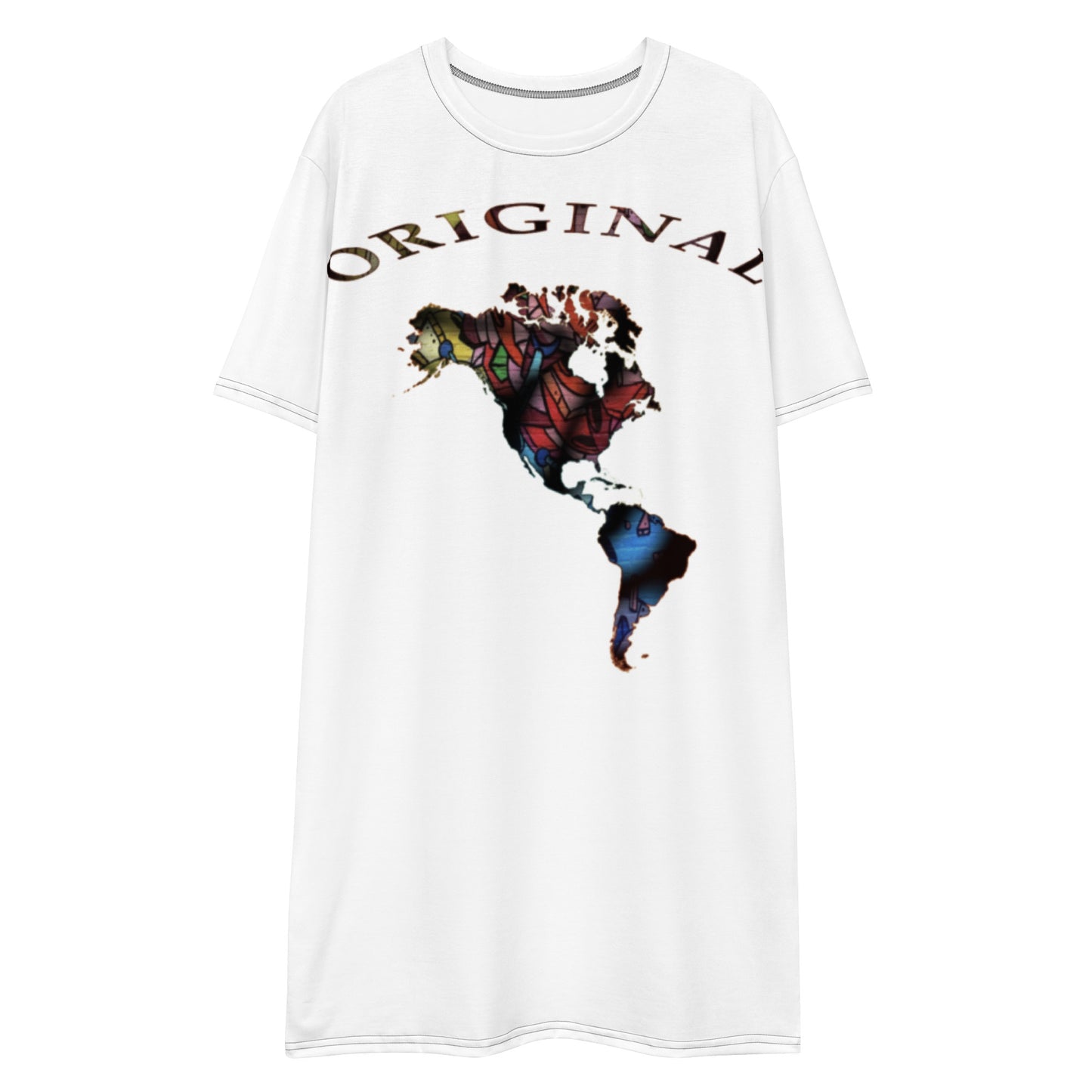 ONE ORIGINAL GEAR  T-shirt dress   White/ Multi Color